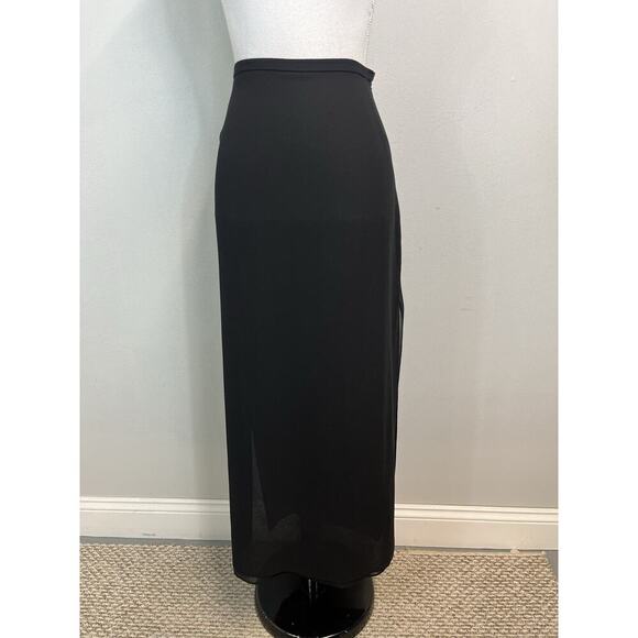 JS Collections Skirt size 10 Long Black Crepe Straight Formal Evening Wedding - Picture 2 of 11